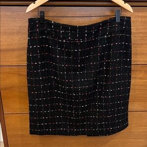 Stylish Black and Red Checkered Pencil Skirt